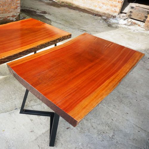 铁梨木实木大板原木定制北欧实木创意办公桌会议桌自然边长桌